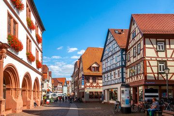 Altstadt, Lohr am Main, Bayern, Deutschland  - obrazy, fototapety, plakaty