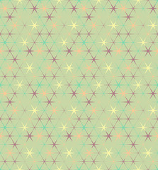 Seamless geometric pattern with hexagons and triangles. Textile printing, fabric, package, cover, greeting cards.