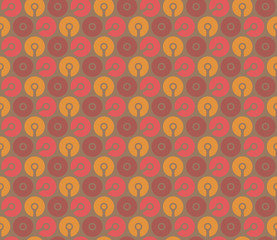 Seamless geometric pattern with circles. Textile printing, fabric, package, cover, greeting cards.
