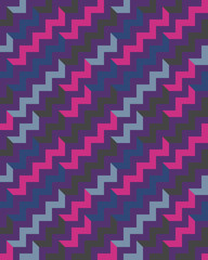 Zigzag seamless pattern. Geometric abstract polygonal mosaic. Decorative backdrop for wallpaper, pattern fills, web page background, surface textures.