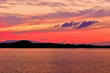 松島湾の夕景