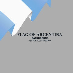 Background with flag of Argentina. Colorful illustration with flag for web design. Vector illustration with grey background.