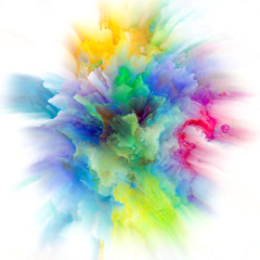 Fototapeta na wymiar Metaphorical Colorful Paint Splash Explosion