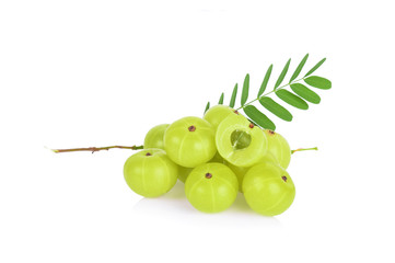 Indian gooseberry isolated on white background
