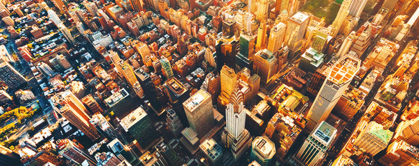 Vue aérienne de Manhattan New York depuis Midtown