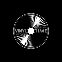 vinyl music records poster isolated