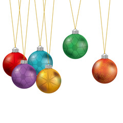 Christmas design elements. The background is white.