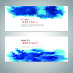 set of abstract vector banners