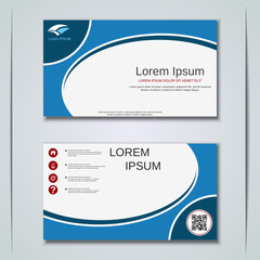 Modern business visiting card vector design template 