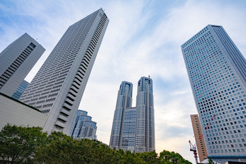 Fototapeta na wymiar 東京新宿の高層ビル群の風景