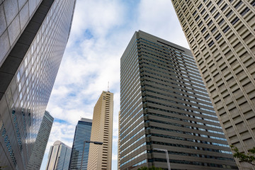 Fototapeta na wymiar 東京新宿の高層ビル群の風景