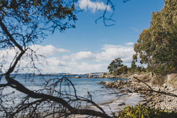 rugged and beautiful little beach in Tasmania Australia in the area of Taroona near Hobart