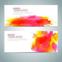 set of abstract banners