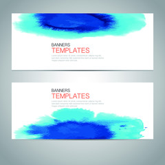 set of abstract vector banners