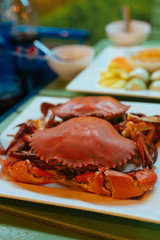 Crab steamed