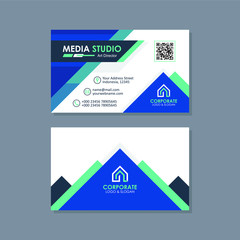 Trendy and Modern Business Card Template, with stylish colorful design
