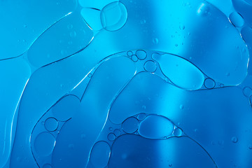 Abstract Blue water bubbles background