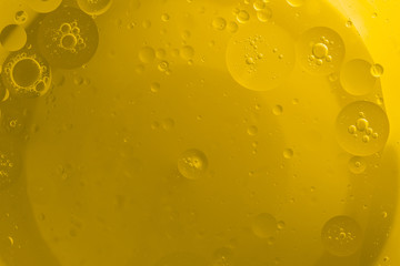 Abstract Yellow water bubbles background