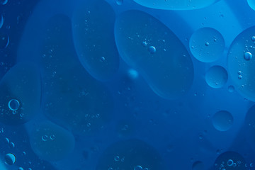 Abstract Blue water bubbles background