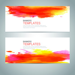 set of abstract banners