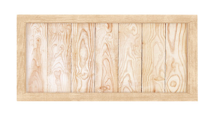 wooden panel or wall texture background isolated on white with clipping path