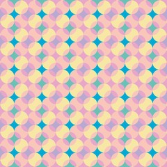 レトロポップ七宝文様　パステル