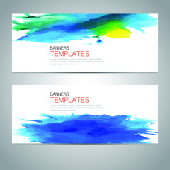set of abstract banners