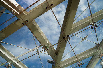 骨組み・鉄鋼・ガラスの屋根