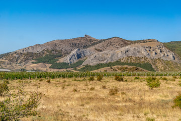 Panorama of the Crimean mountains.