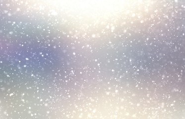 Wonderful snow brilliance soft background. Winter nature defocus silhouette pattern. Pearl shiny holiday decor illustration.