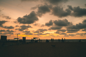 Sunset Sri Lanka beach