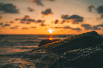 sunset over sea