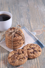 Coffee and chocolate cookies