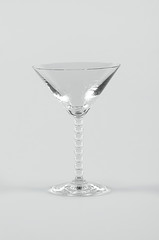 Stylish empty wine glass isolated