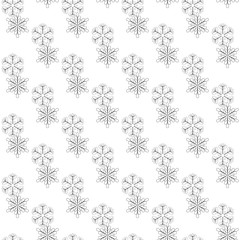 Snowflake seamless pattern. Fashion graphic background design. Modern stylish abstract texture. Monochrome template for prints, textiles, wrapping, wallpaper, website. Vector illustration.