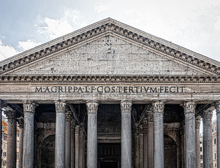 Naklejka premium Details from Patheon in Rome, Italy
