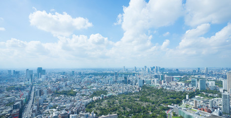 東京風景　六本木からワイドで望む新宿　渋谷方面　2019年