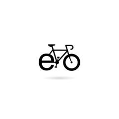 Electric bike logo or Icon simple Illustration