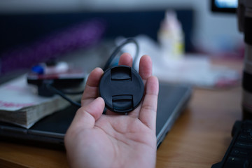 on hand camera lens clip 