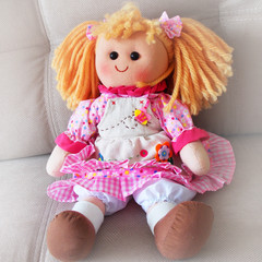 textile doll. a toy