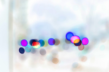 Wave & line colorful neon abstract art for design white background & texture.