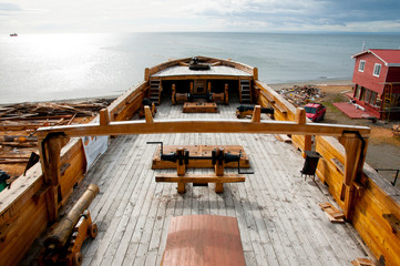 Deck of Old Wooden Ship