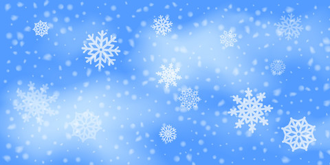 Fototapeta na wymiar Snowflakes, snowfall.