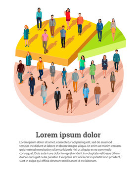 People Related To Share Market. Isometric Flat 3D Business Concept Of Market Share. Business Infographic Share Of The Market. Market Share Business Concept. Business Infographic Pie Chart. Flat Design