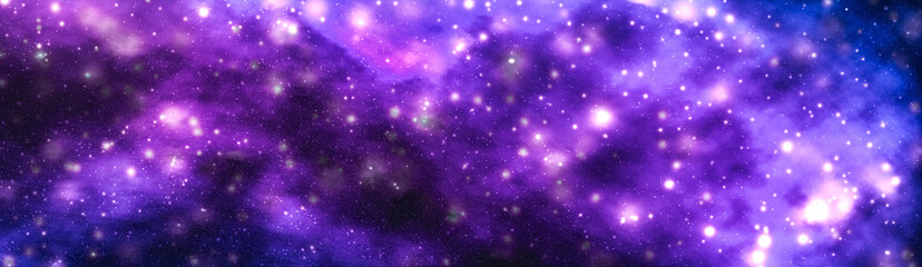 Stars, planet and galaxy in cosmos universe, space and time travel science background