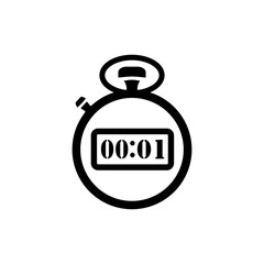 Stopwatch Timer Icon Vector Flat Design