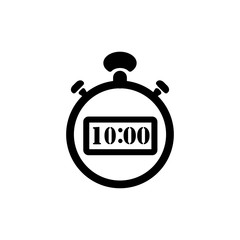Stopwatch Timer Icon Vector Flat Design
