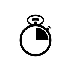 Stopwatch Timer Icon Vector Flat Design