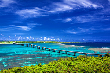沖縄県・宮古島市 来間島 来間大橋の風景