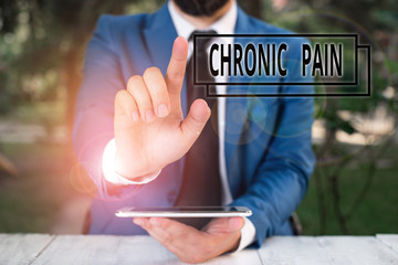 Handwriting text writing Chronic Pain. Conceptual photo pain that is ongoing and usually lasts...